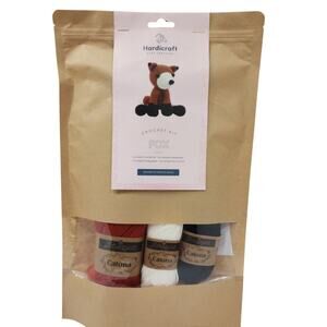 Handicraft Easy Crafting Crochet Kit Fox, All in one Kit, Crochet Fox New